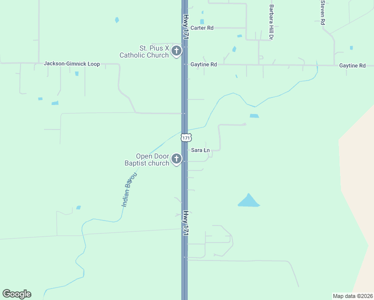 map of restaurants, bars, coffee shops, grocery stores, and more near 273 Sara Lane in Ragley