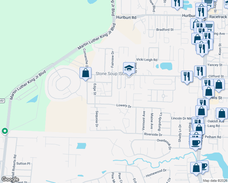 map of restaurants, bars, coffee shops, grocery stores, and more near 402 Apache Street in Fort Walton Beach