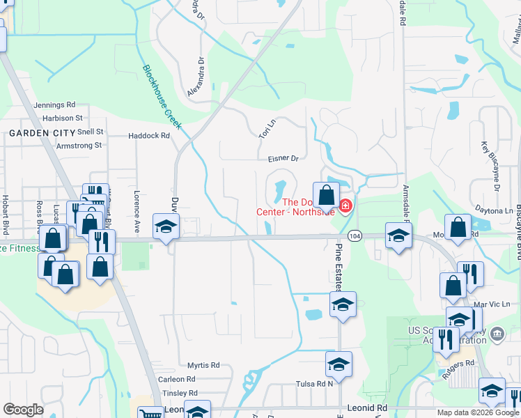 map of restaurants, bars, coffee shops, grocery stores, and more near 11271 Margarets Landing Place in Jacksonville