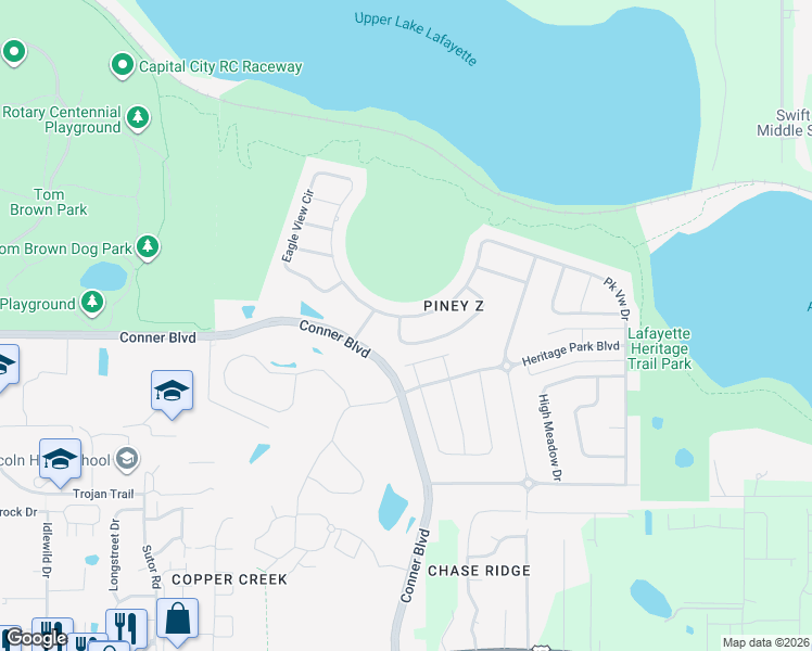 map of restaurants, bars, coffee shops, grocery stores, and more near 817 Eagle View Drive in Tallahassee