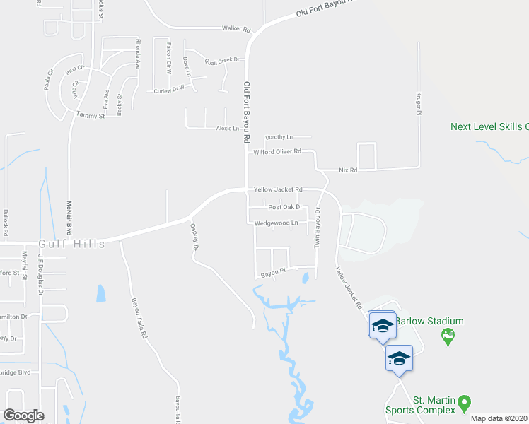 map of restaurants, bars, coffee shops, grocery stores, and more near 6913 Post Oak Drive in Ocean Springs