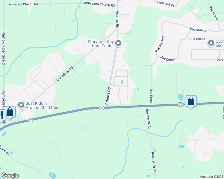 map of restaurants, bars, coffee shops, grocery stores, and more near 40097 Crestwood Lane in Ponchatoula