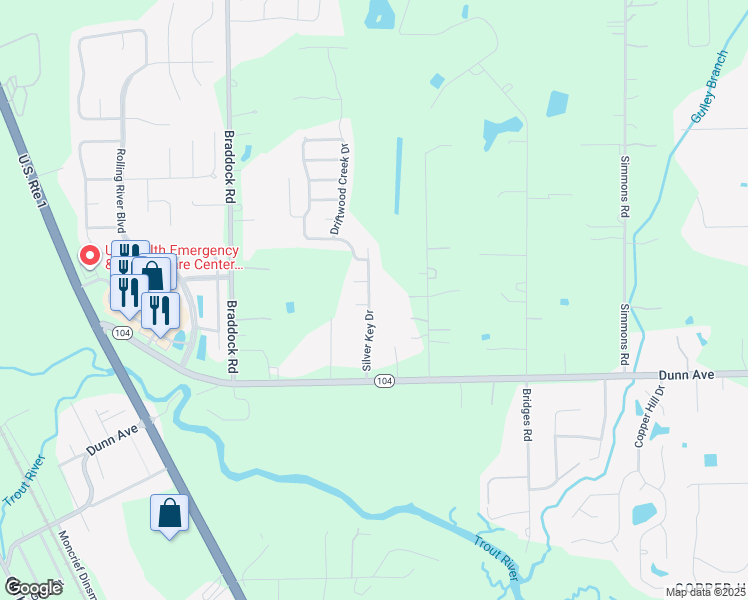 map of restaurants, bars, coffee shops, grocery stores, and more near 11297 Silver Key Drive in Jacksonville