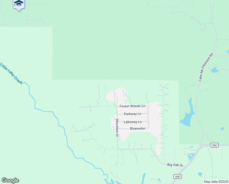 map of restaurants, bars, coffee shops, grocery stores, and more near 20272 Forest Woods Lane in Montgomery