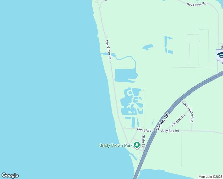 map of restaurants, bars, coffee shops, grocery stores, and more near 2404 Bay Grove Road in Freeport