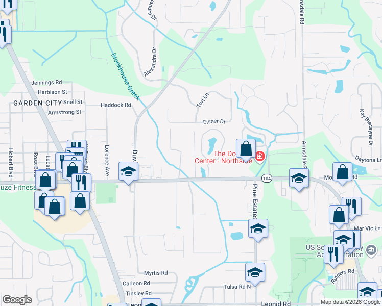 map of restaurants, bars, coffee shops, grocery stores, and more near 11296 Margarets Landing Place in Jacksonville