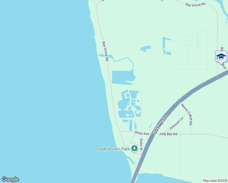 map of restaurants, bars, coffee shops, grocery stores, and more near 2409 Bay Grove Road in Freeport