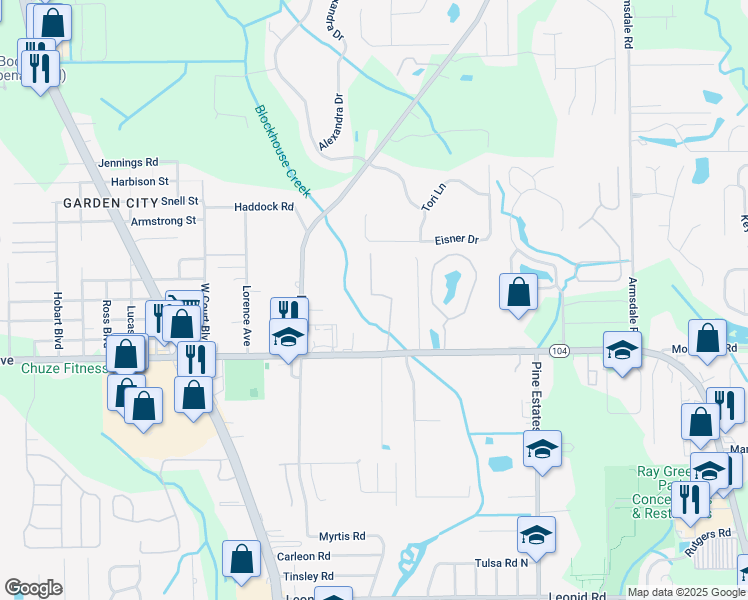 map of restaurants, bars, coffee shops, grocery stores, and more near 11266 Irma Road in Jacksonville