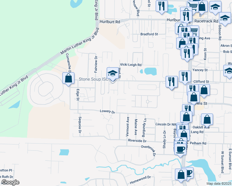 map of restaurants, bars, coffee shops, grocery stores, and more near 878 Culp Avenue in Fort Walton Beach