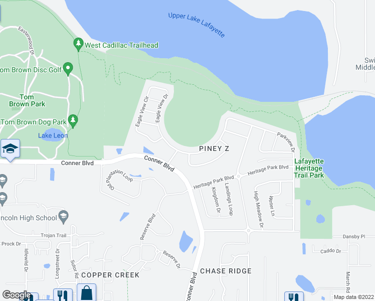 map of restaurants, bars, coffee shops, grocery stores, and more near 817 Eagle View Drive in Tallahassee