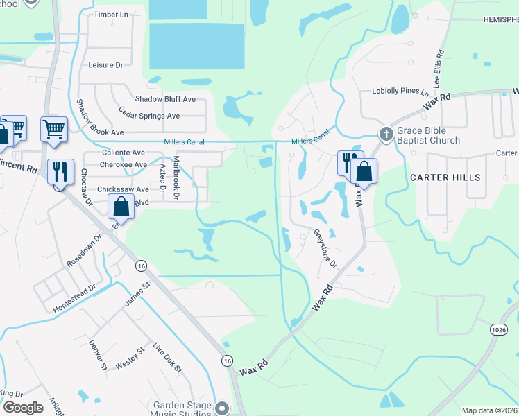 map of restaurants, bars, coffee shops, grocery stores, and more near 9409 Saint Andrews Court in Denham Springs