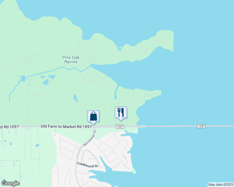 map of restaurants, bars, coffee shops, grocery stores, and more near 225 Clear Water West in Montgomery