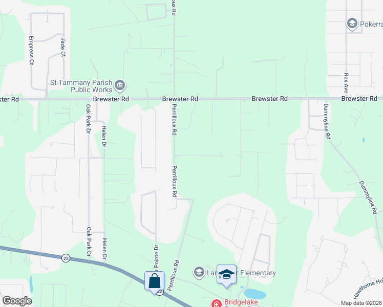 map of restaurants, bars, coffee shops, grocery stores, and more near 712 Perrilloux Trace Avenue in Madisonville