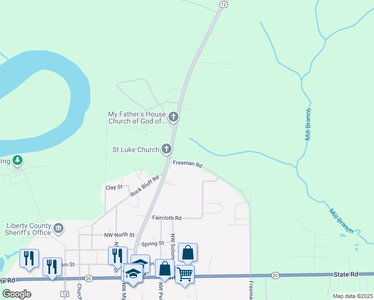 map of restaurants, bars, coffee shops, grocery stores, and more near 18800 Florida 12 in Bristol