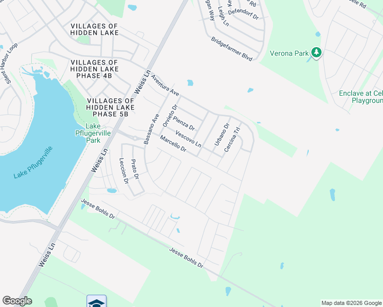 map of restaurants, bars, coffee shops, grocery stores, and more near 16505 Marcello Drive in Pflugerville