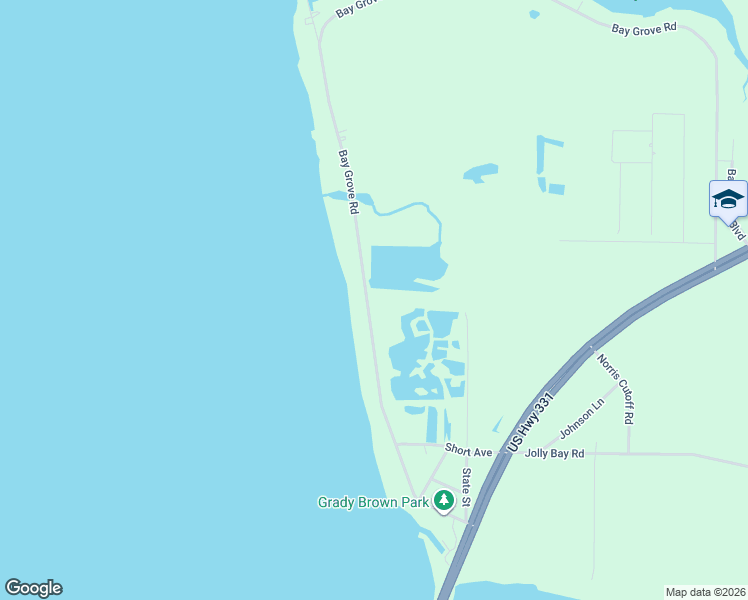 map of restaurants, bars, coffee shops, grocery stores, and more near 2409 Bay Grove Road in Freeport