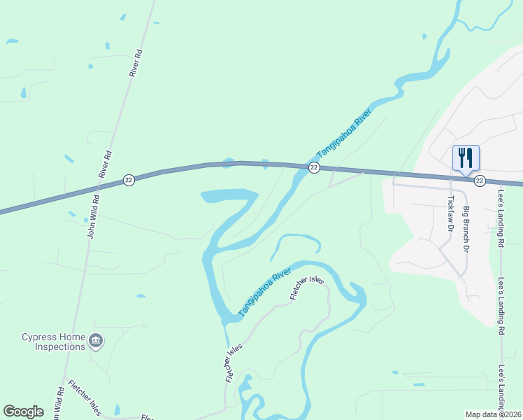 map of restaurants, bars, coffee shops, grocery stores, and more near 39834 Watters Road in Ponchatoula