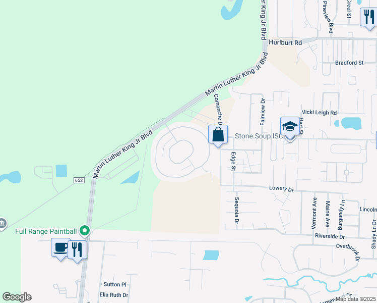 map of restaurants, bars, coffee shops, grocery stores, and more near 302 Blessinger Drive in Fort Walton Beach