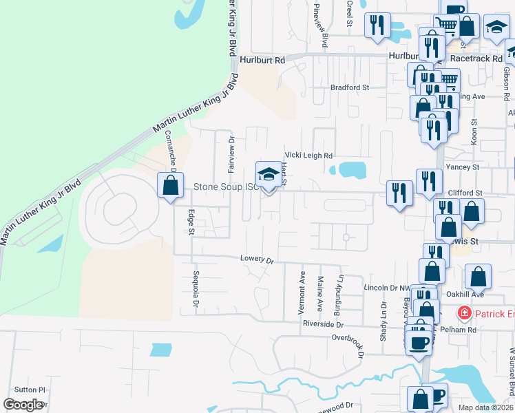 map of restaurants, bars, coffee shops, grocery stores, and more near 862 Dunwoody Place in Fort Walton Beach