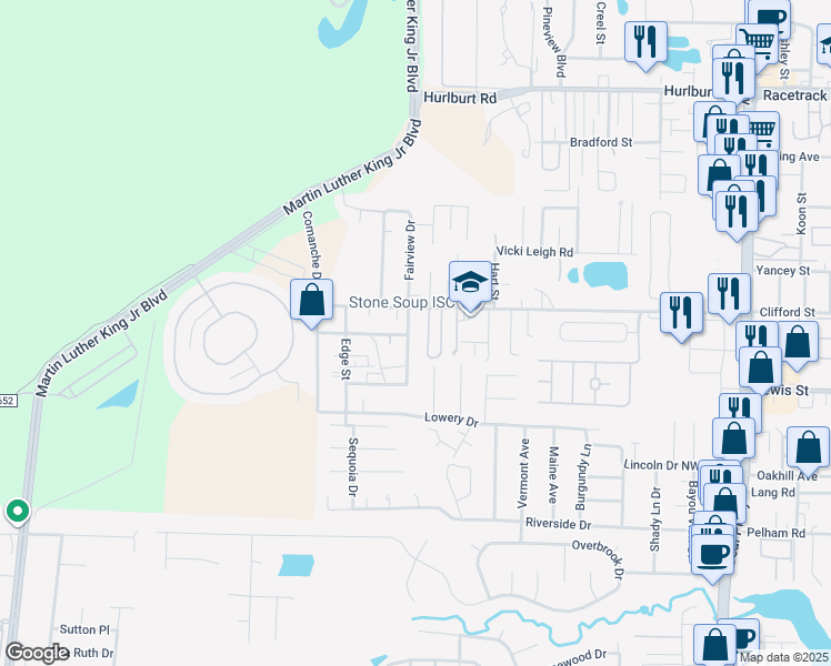 map of restaurants, bars, coffee shops, grocery stores, and more near 717 Fairview Drive in Fort Walton Beach