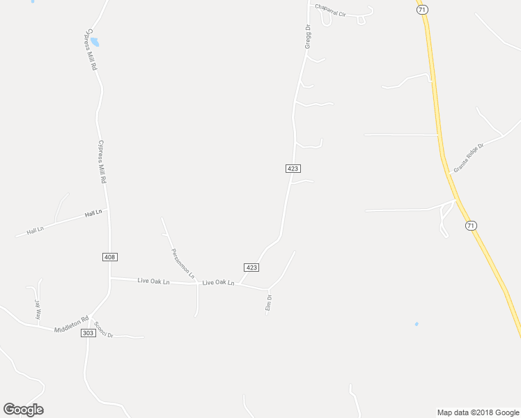 map of restaurants, bars, coffee shops, grocery stores, and more near 1410 Gregg Drive in Spicewood