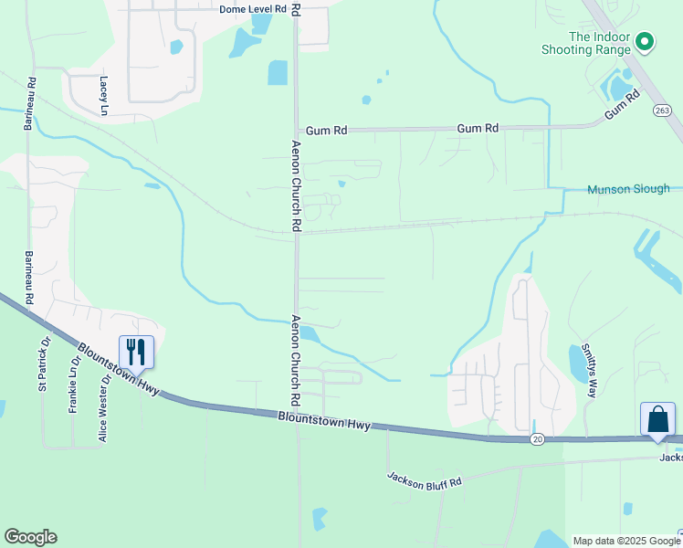 map of restaurants, bars, coffee shops, grocery stores, and more near 5724 Deese Lane in Tallahassee