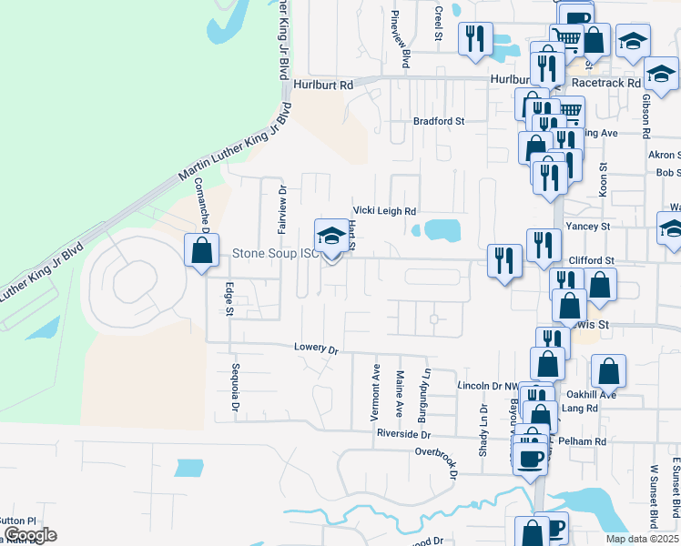 map of restaurants, bars, coffee shops, grocery stores, and more near 878 Culp Avenue in Fort Walton Beach