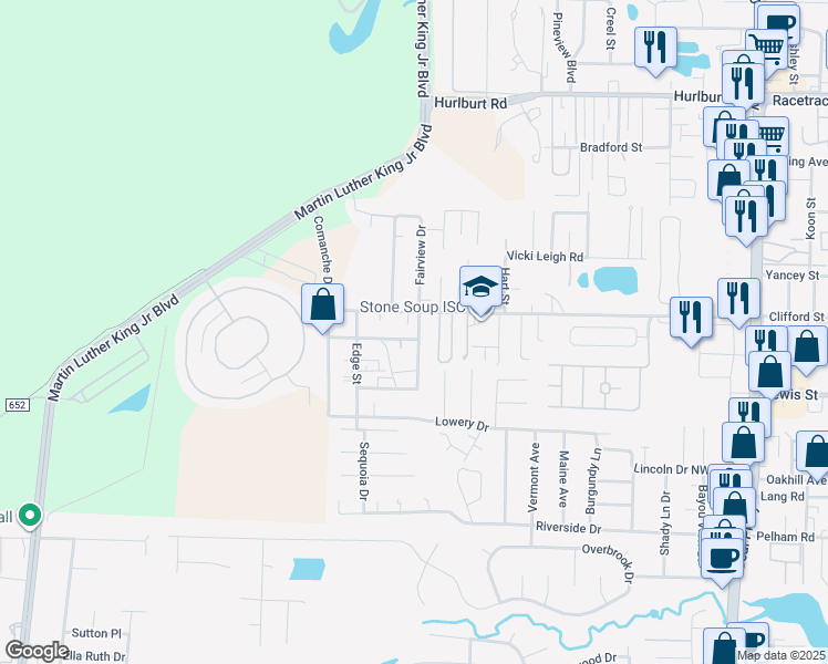 map of restaurants, bars, coffee shops, grocery stores, and more near 716 Fairview Drive in Fort Walton Beach