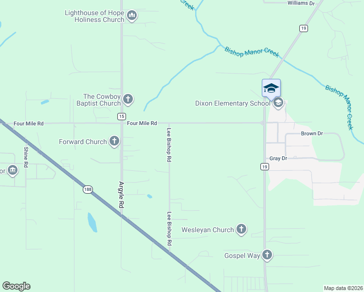 map of restaurants, bars, coffee shops, grocery stores, and more near 11971 Lee Bishop Road in Mobile