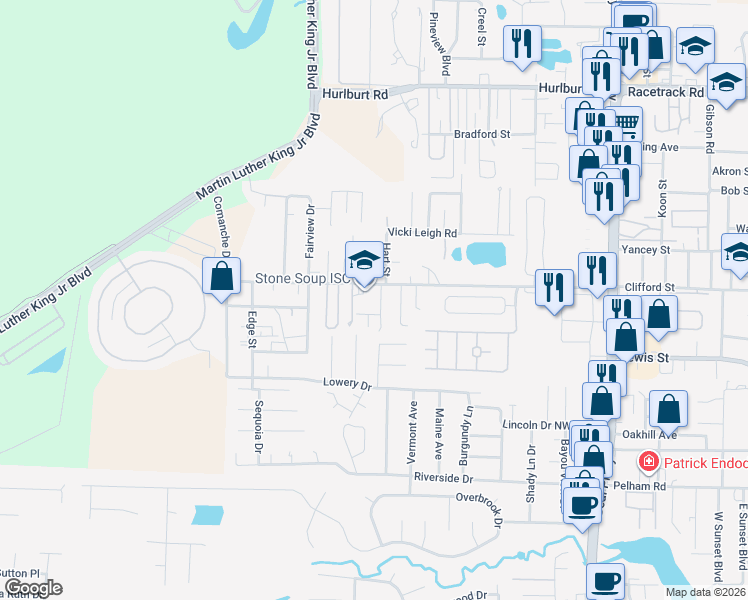map of restaurants, bars, coffee shops, grocery stores, and more near 305 Carmel Drive in Fort Walton Beach