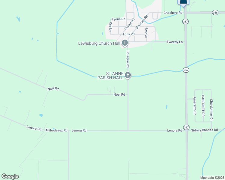 map of restaurants, bars, coffee shops, grocery stores, and more near 2697 Noel Road in Church Point