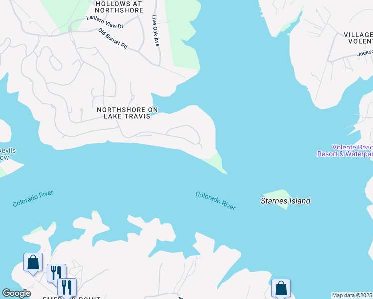 map of restaurants, bars, coffee shops, grocery stores, and more near 6304 Lantern View Drive in Jonestown