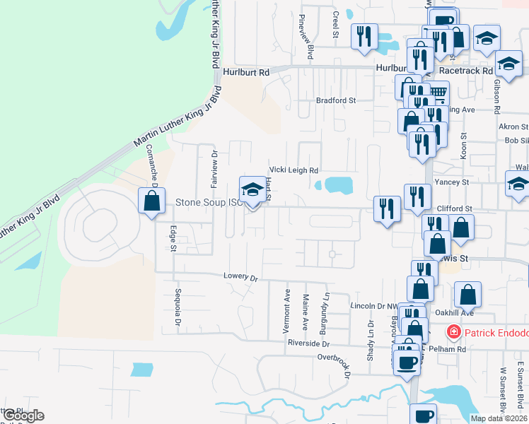 map of restaurants, bars, coffee shops, grocery stores, and more near 894 Culp Avenue in Fort Walton Beach