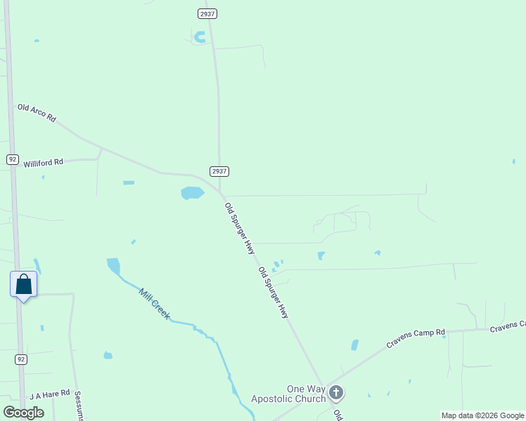 map of restaurants, bars, coffee shops, grocery stores, and more near Old Arco Road in Silsbee