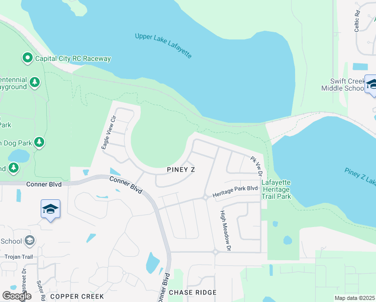 map of restaurants, bars, coffee shops, grocery stores, and more near 879 Eagle View Drive in Tallahassee