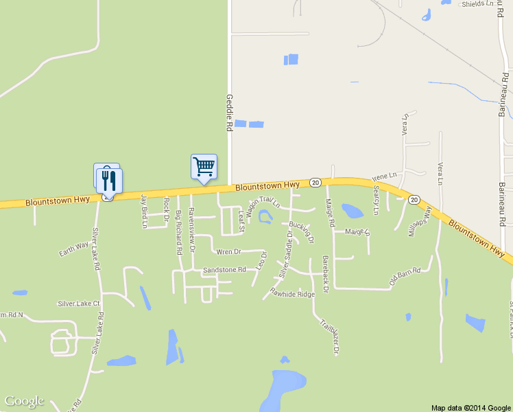 map of restaurants, bars, coffee shops, grocery stores, and more near 7333 Wagon Trail Lane in Tallahassee