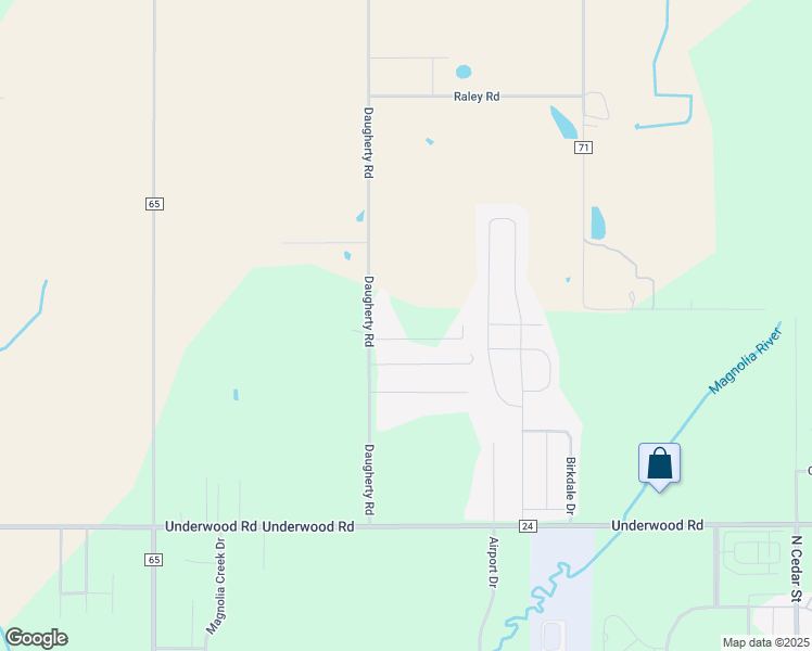 map of restaurants, bars, coffee shops, grocery stores, and more near 18565 Loretta Lane in Foley