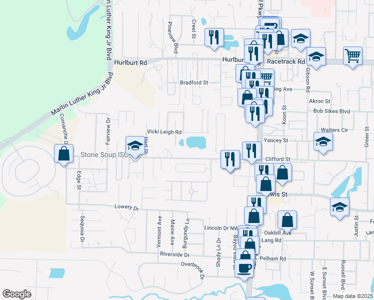 map of restaurants, bars, coffee shops, grocery stores, and more near 229 Carmel Drive in Fort Walton Beach
