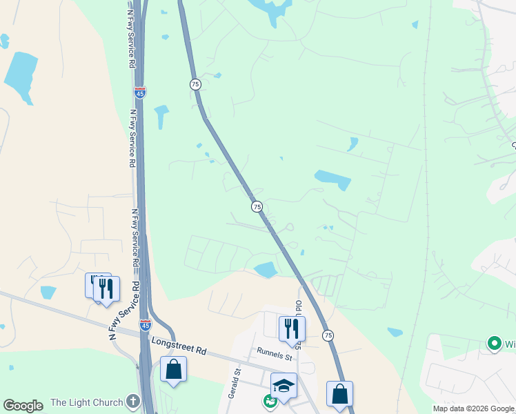 map of restaurants, bars, coffee shops, grocery stores, and more near in Willis