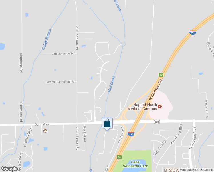 map of restaurants, bars, coffee shops, grocery stores, and more near 11345 Scenic Point Circle in Jacksonville