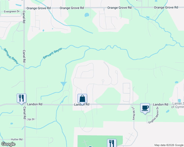 map of restaurants, bars, coffee shops, grocery stores, and more near 10494 Chapelwood Dr in Gulfport
