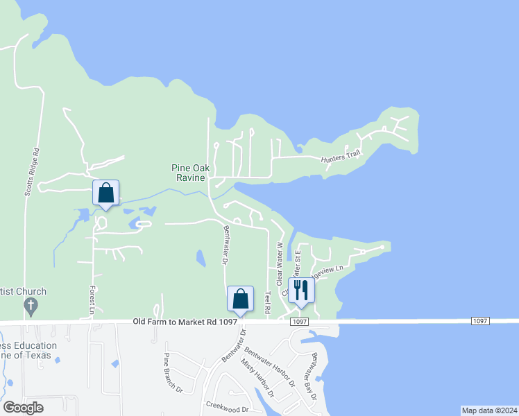 map of restaurants, bars, coffee shops, grocery stores, and more near 16824 Falcon Sound Drive in Montgomery
