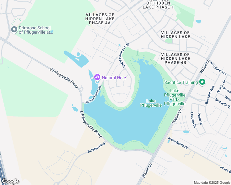 map of restaurants, bars, coffee shops, grocery stores, and more near 17512 Silent Harbor Loop in Pflugerville
