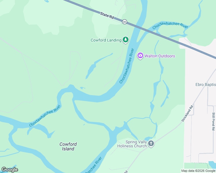 map of restaurants, bars, coffee shops, grocery stores, and more near 517 Big Cedar Road in Ponce de Leon