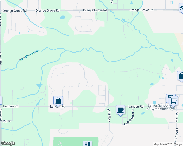 map of restaurants, bars, coffee shops, grocery stores, and more near 11555 Coleman Rd in Gulfport