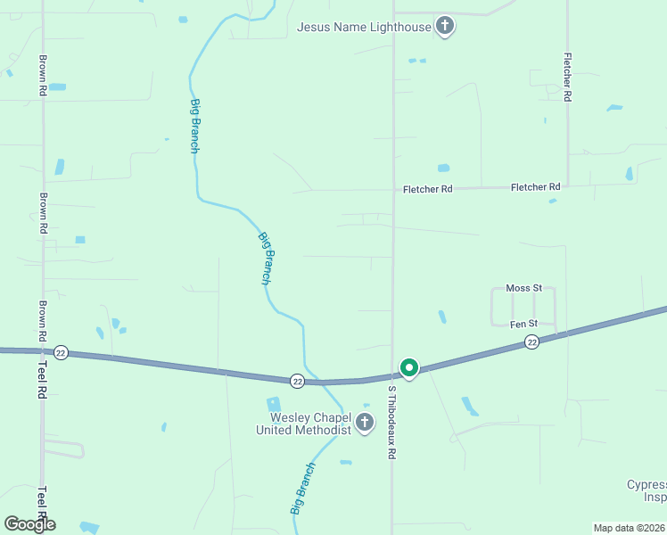 map of restaurants, bars, coffee shops, grocery stores, and more near 21435 Forrest Lane in Ponchatoula