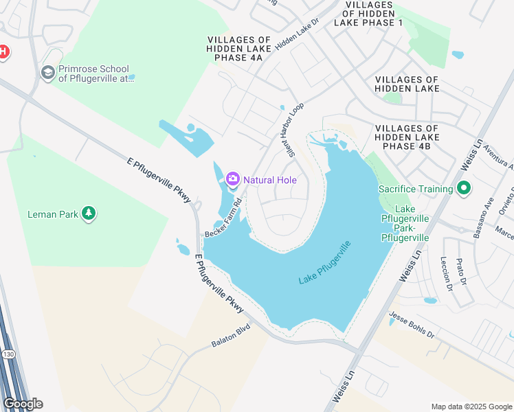 map of restaurants, bars, coffee shops, grocery stores, and more near 17512 Silent Harbor Loop in Pflugerville