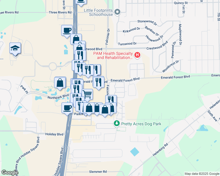 map of restaurants, bars, coffee shops, grocery stores, and more near 8 Indian Hollow Road in Covington