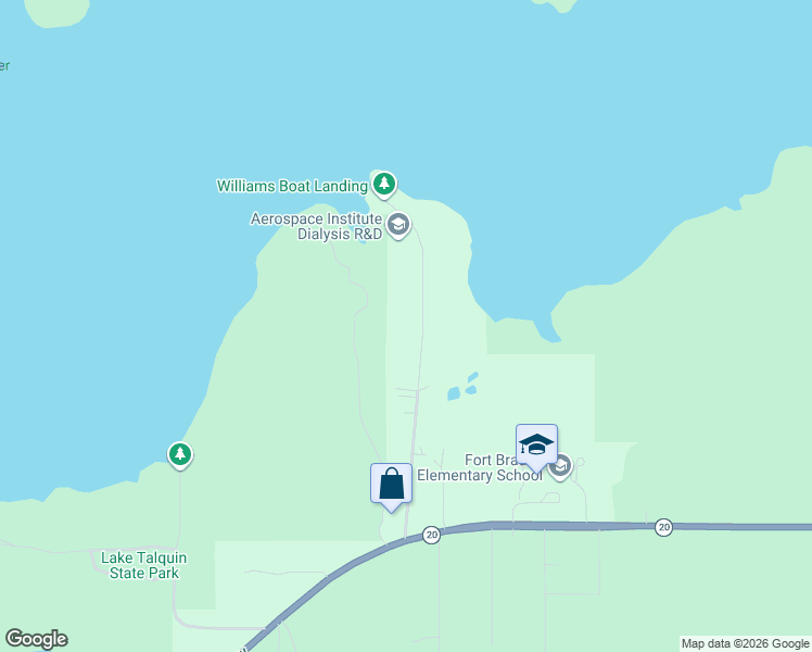 map of restaurants, bars, coffee shops, grocery stores, and more near 1262 Williams Landing Road in Tallahassee