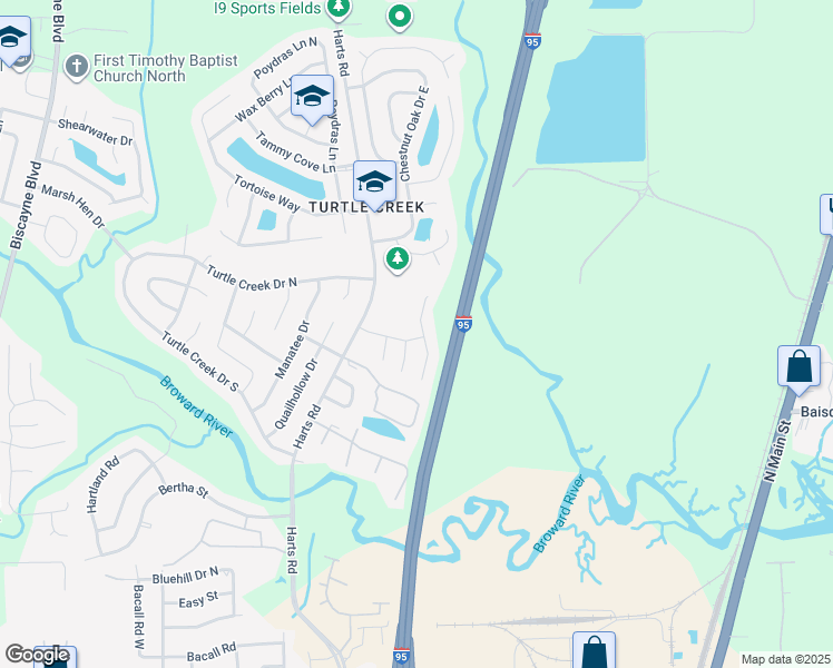 map of restaurants, bars, coffee shops, grocery stores, and more near 11576 Kings Ridge Court North in Jacksonville
